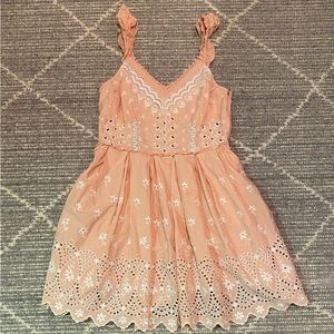 LoveShackFancy Mochi Mini Dress Pink
